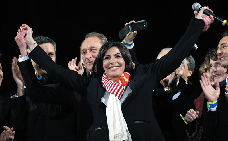 © Vernier/JBV NEWS La victoire d'Anne Hidalgo, l'une des rares nouvelles réconfortantes pour le PS au soir du deuxième tour.