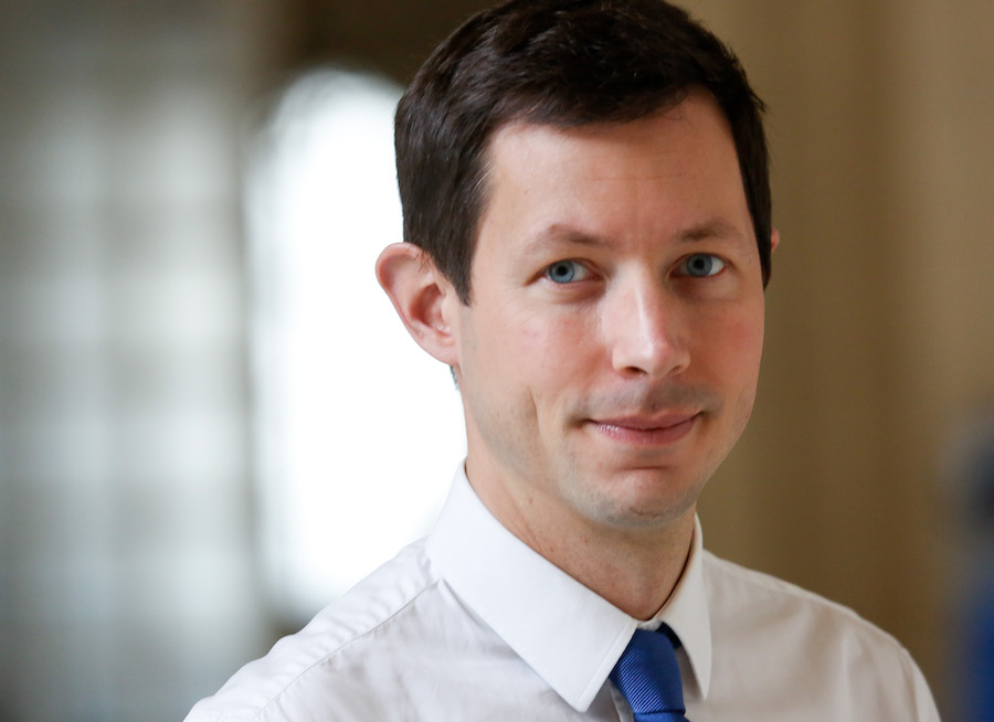 Francois Xavier Bellamy candidat tete de liste Les Republicains pour les elections Europeennes.