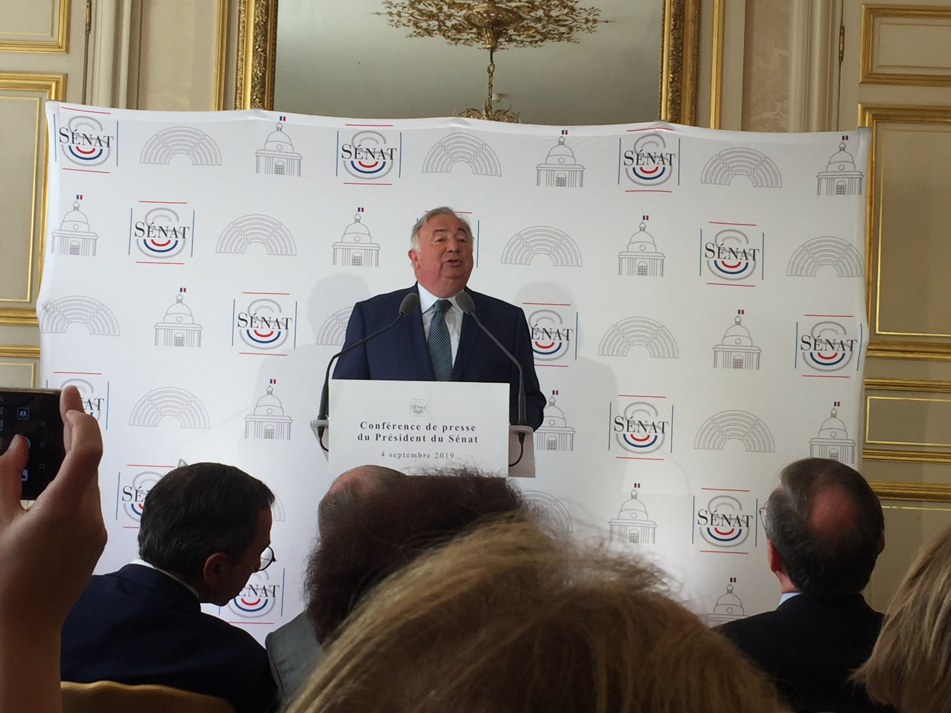 Rentrée du Sénat : Gérard Larcher durcit le ton Conf Larcher